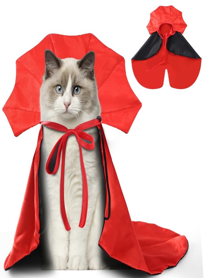 GlyinnHe Dog Cat Halloween Costume,Vampire Devil Cape Cloak Pet Costume for Cats Dogs Halloween Costume Party Supply（2025 Upgraded） - Image 1